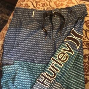 Boys Hurley adjustabil waist swim trunks